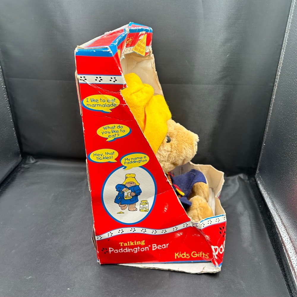 Vintage‎ 1995 Talking Paddington Bear Plush Kids Gifts Boxed 100 Phases - Picture 4 of 7